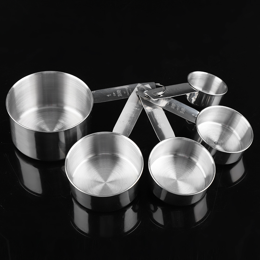 Set Mit 5 Rostfreien Messlöffeln Aus Edelstahl, Küchenutensilien Zum Backen Und Kochen