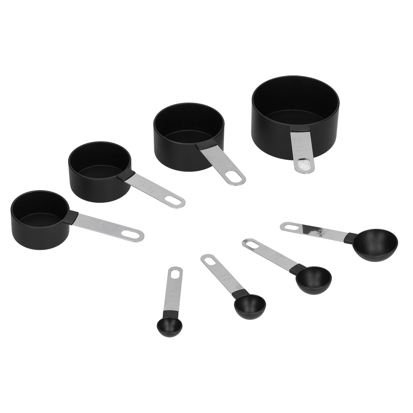 Set Mit 8 Messlöffeln Aus Edelstahl Mit Griffen, Backutensil Für Die Heimische Küche