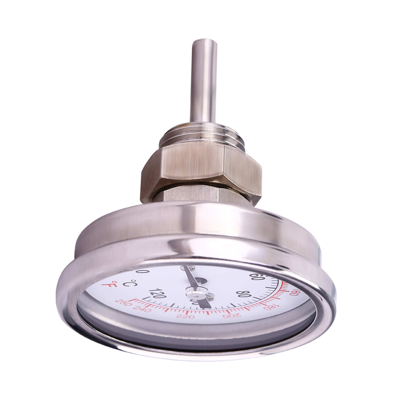 Edelstahl-grillthermometer 0-120 °c, Grill- Und Smokerthermometer, Temperaturanzeiger, Messsonde Für Grillgeräte