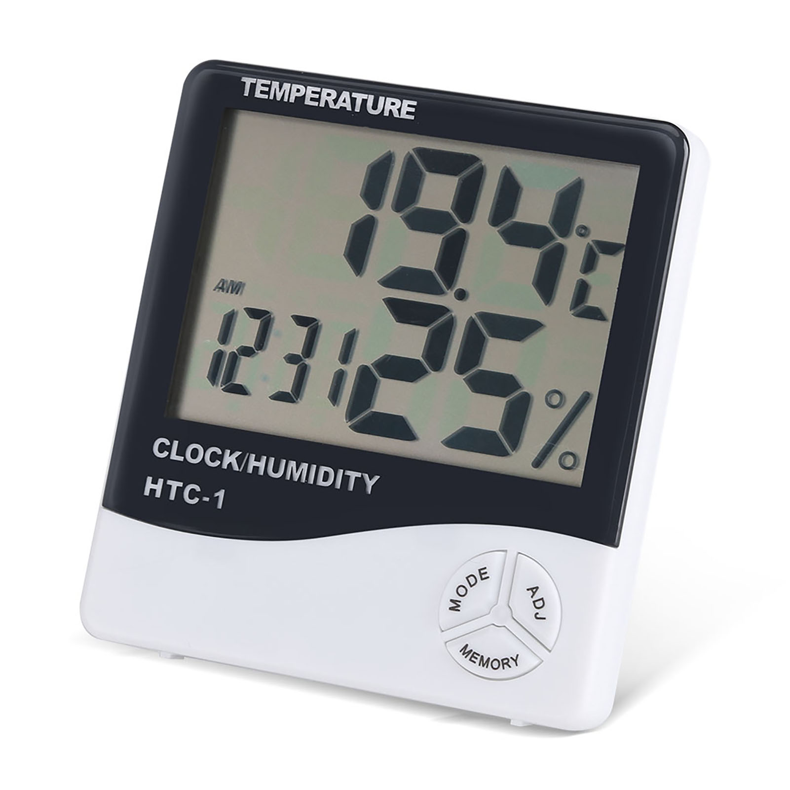 Digitales Lcd-thermometer Und Hygrometer Für Den Innenbereich Mit Wecker, Präzisem Temperatur- Und Feuchtigkeitssensor Und Digitalanzeige Für Zuhause