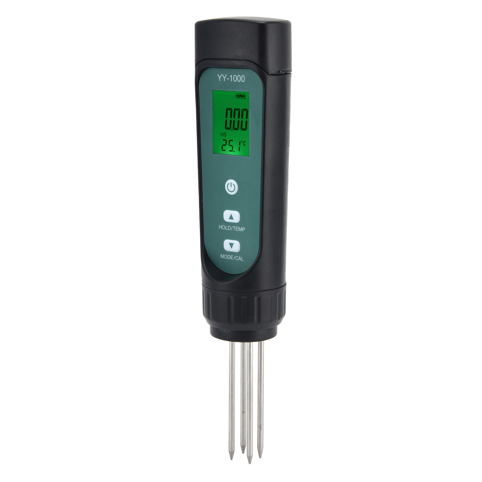 Integrierter Bodensensor Für Ec-wert, Temperatur Und Luftfeuchtigkeit Mit 4-poliger Sonde, Gartentester, Yy-1000 Hintergrundbeleuchtung, Präzises Messgerät