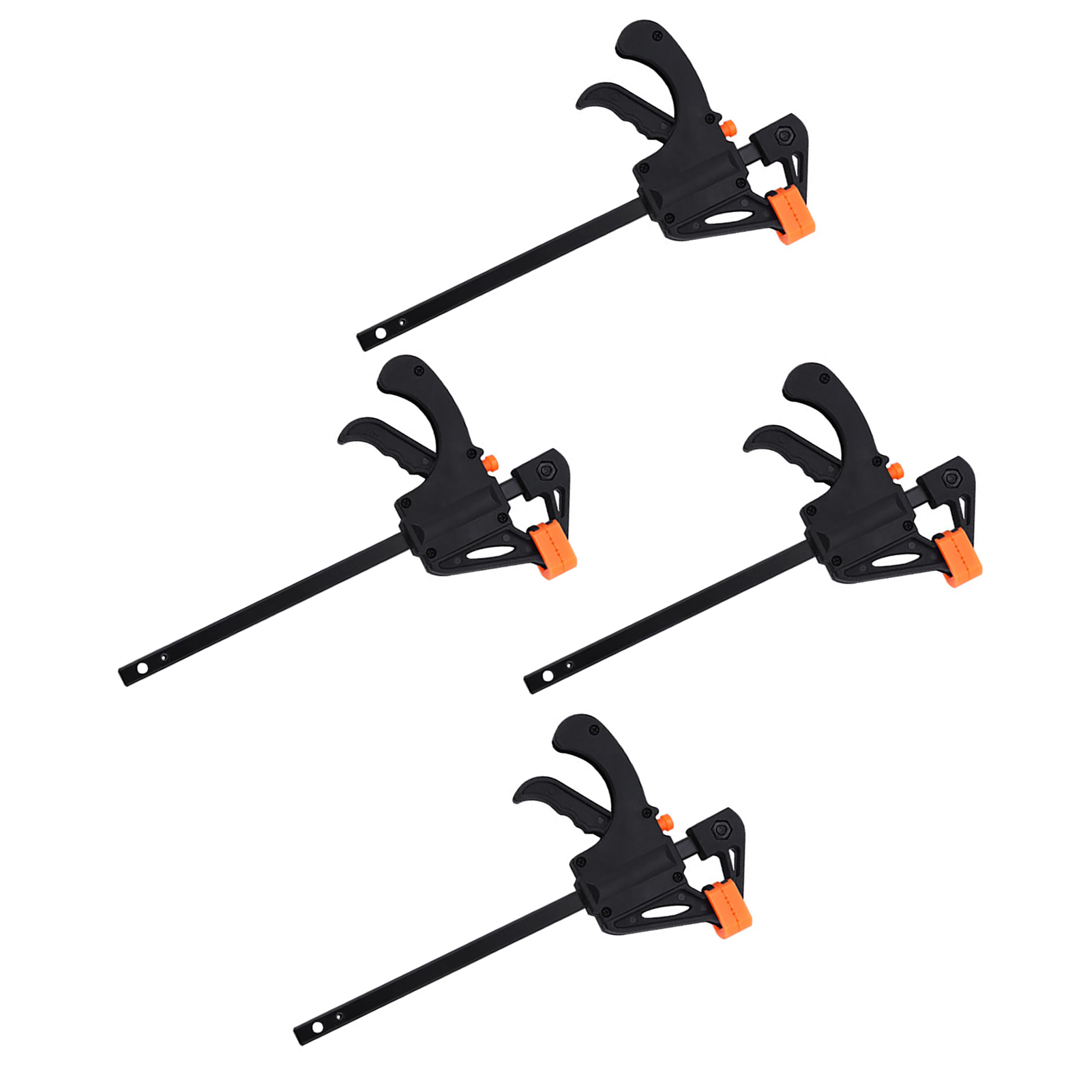 Set Mit 4 Schnellspann-ratschenklemmen (f 10 Cm), Schnellspannklemmen Für Holzbearbeitung, Manuelle Heimwerkerwerkzeuge