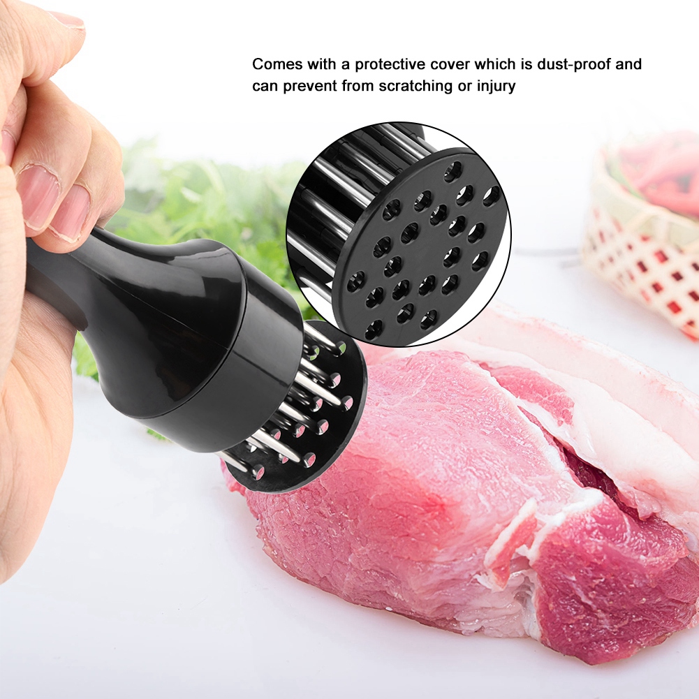 Edelstahl-nadelklopfer Für Steaks, Ultradünne Klinge, Schwarz, Professionelles Kochwerkzeug