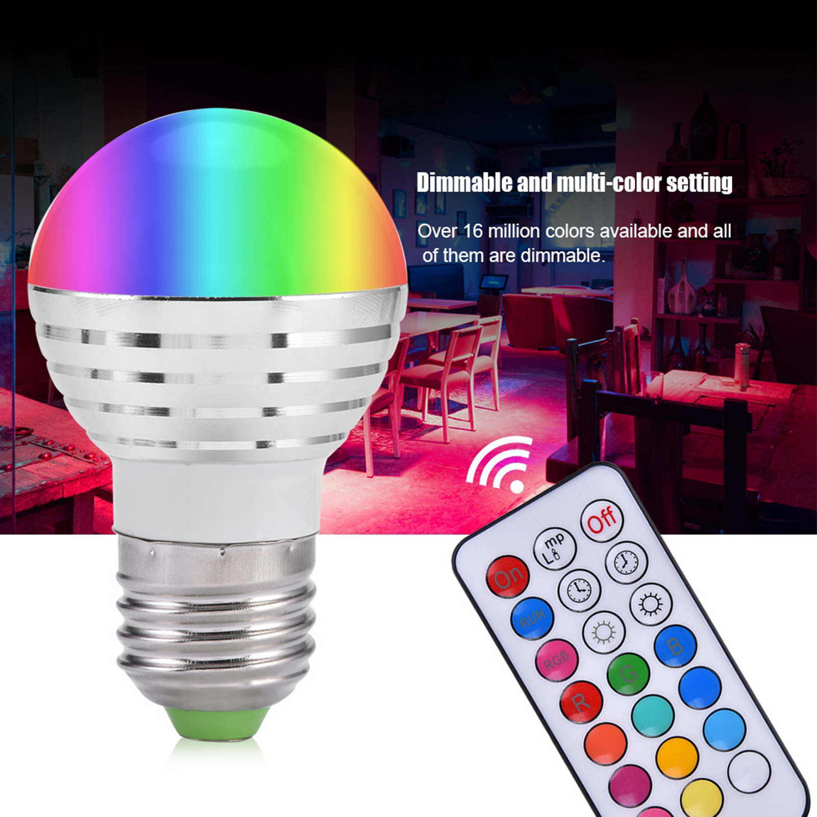 E27 3w Rgb Led-glühbirne Mit Kerzenlichtfunktion Und Fernbedienung