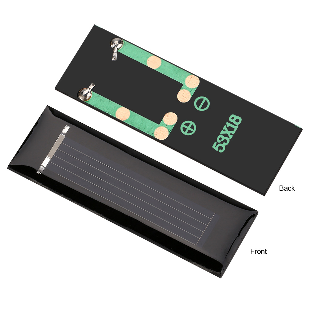 Packung Mit 10 Polykristallinen Solarzellen (0,5 V, 100 Ma), Mini-lademodul Zum Selbstbau, 53 X 18 Mm, Energieladegerät