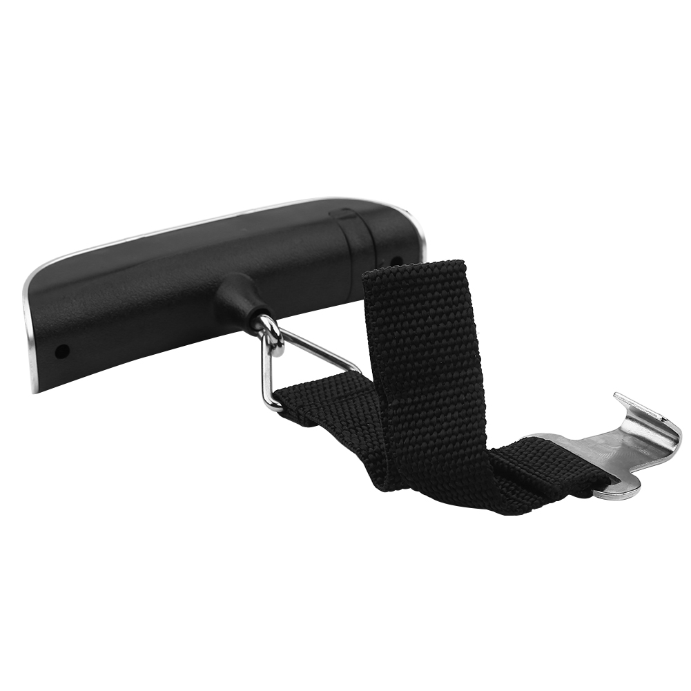 Tragbare, Digitale Lcd-gepäckwaage Mit Hintergrundbeleuchtung, Handlich, Präzise, 50 Kg Tragkraft, Haken, Schwarz