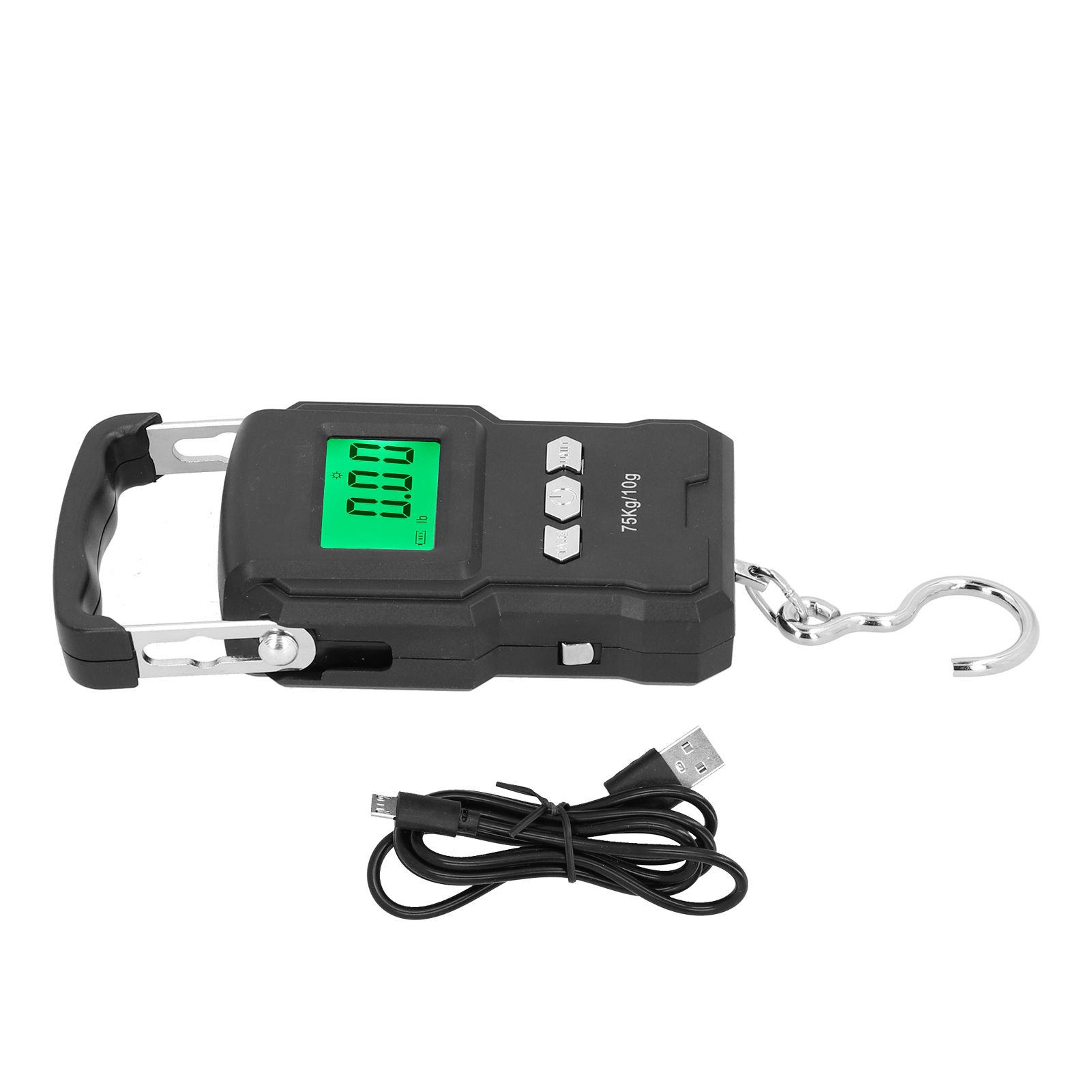 Elektronische Waage (75 Kg), Usb-aufladbare Badezimmerwaage, Multifunktionale Paketwaage, Tragbare Gepäckwaage Für Küche Und Haushalt