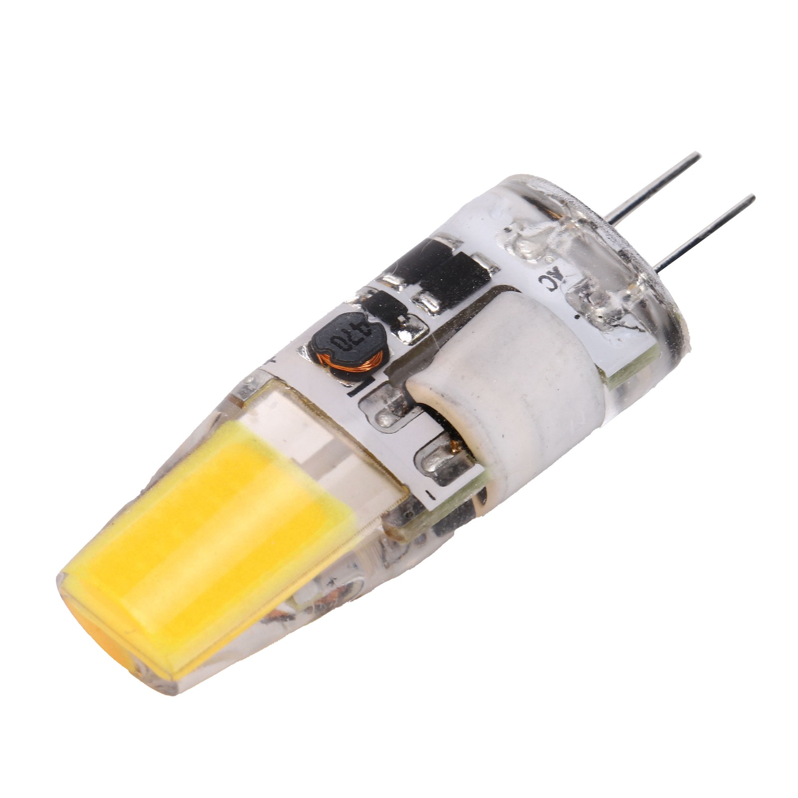 G4 Led 5w 600lm Cob Silikonlampe, Deckenleuchte/kronleuchterbirne Ac/dc 12v 4,2x1,3cm, Natürliches Licht 4000-4500k, Neutralweiß, Packung X1.