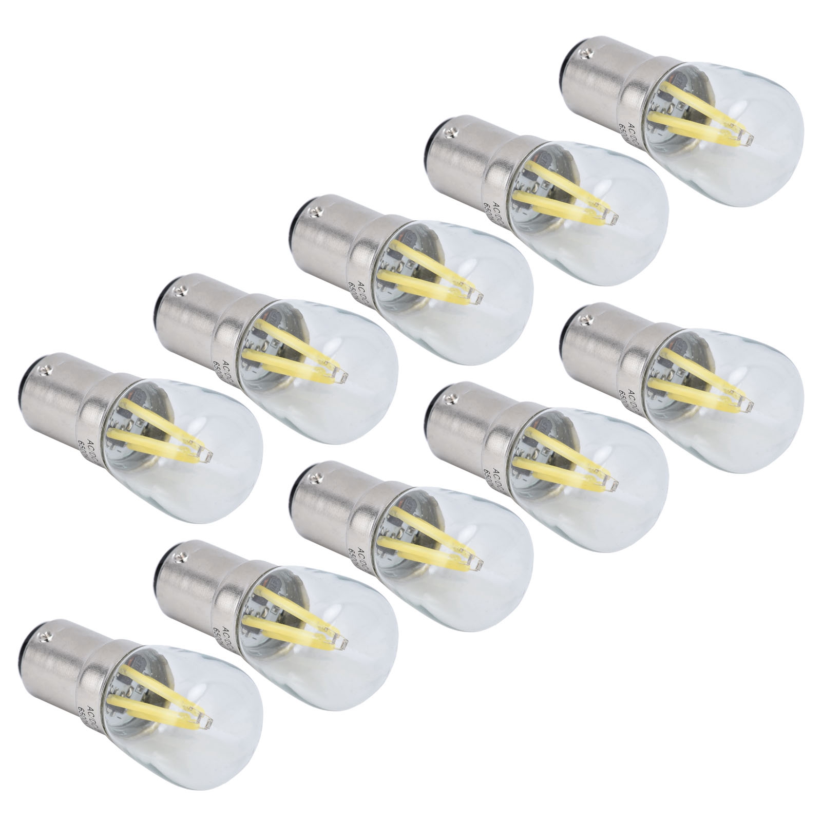 10 B15d 2w 6500k Kaltweiße Glühbirnen Für Kronleuchter, Wandleuchten Und Tischlampen, Weißes Licht 24v Ac/dc, 10er-packung