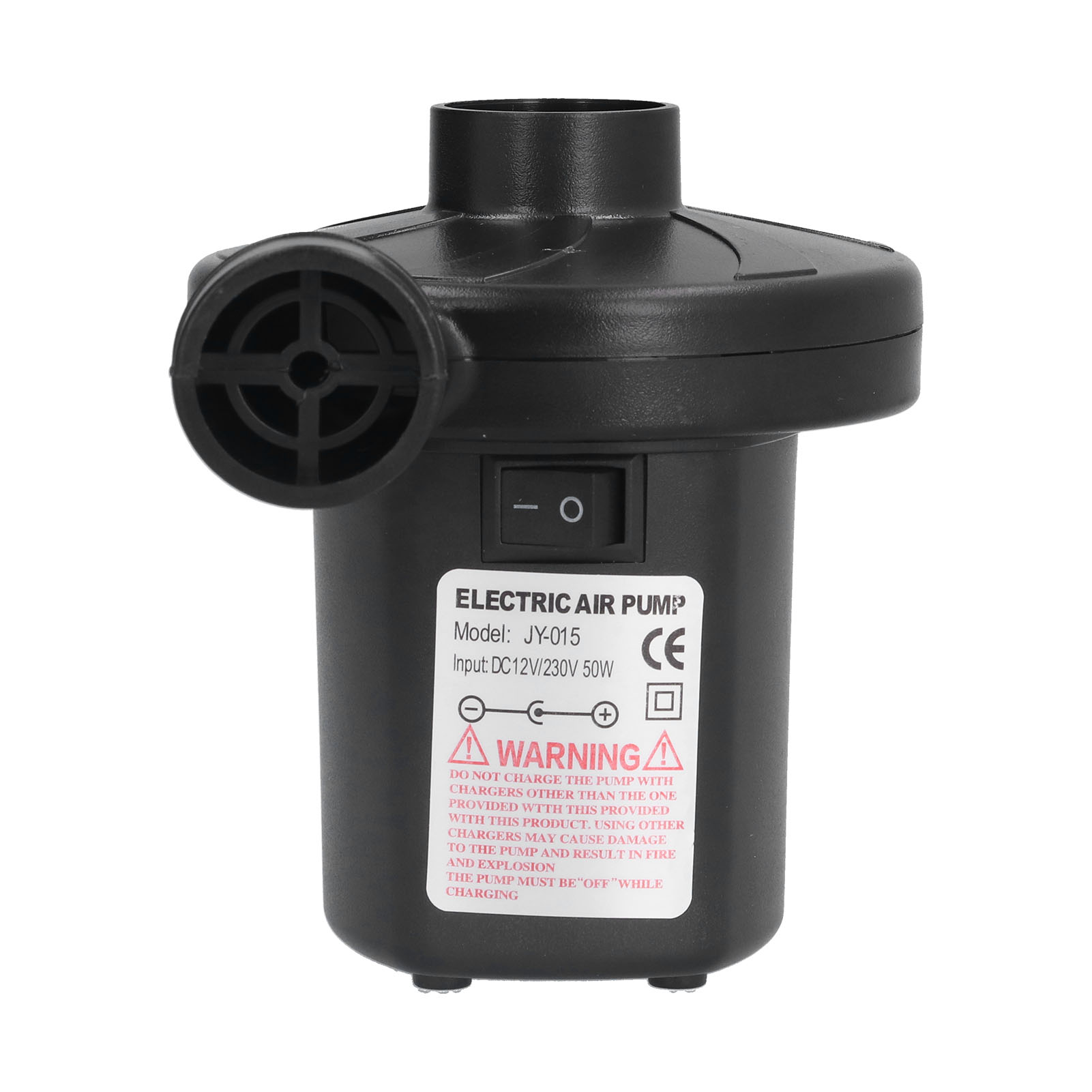12v Dc Multifunktionale Tragbare Elektrische Luftpumpe Mit 3 Düsen, Luftpumpe Für Camping Und Outdoor-aktivitäten, 100-240v Adapter (eu-stecker)