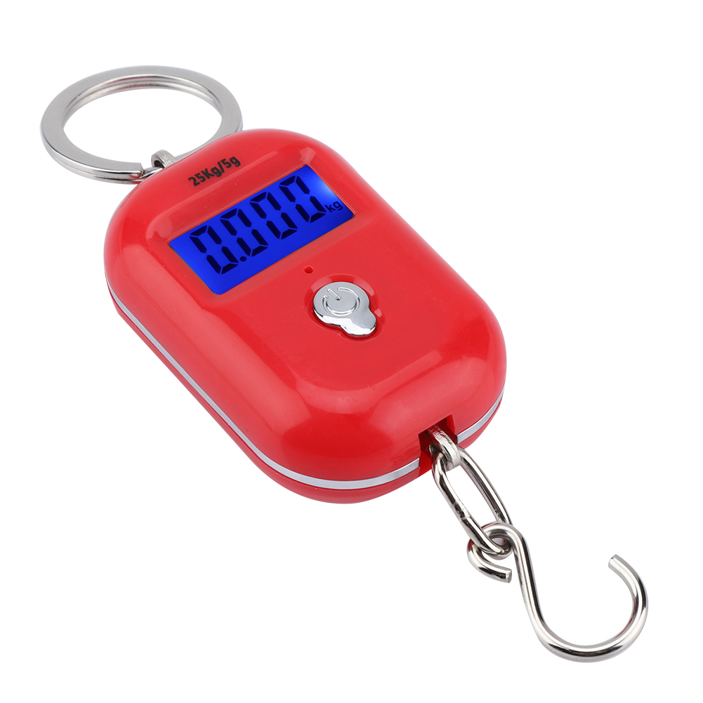 Elektronische Taschenwaage 25 Kg/5 G, Tragbare Digitale Hakenwaage, Digitales Dynamometer Mit Tastenbedienung, 5 G Genauigkeit, Für Gepäck Und Pakete