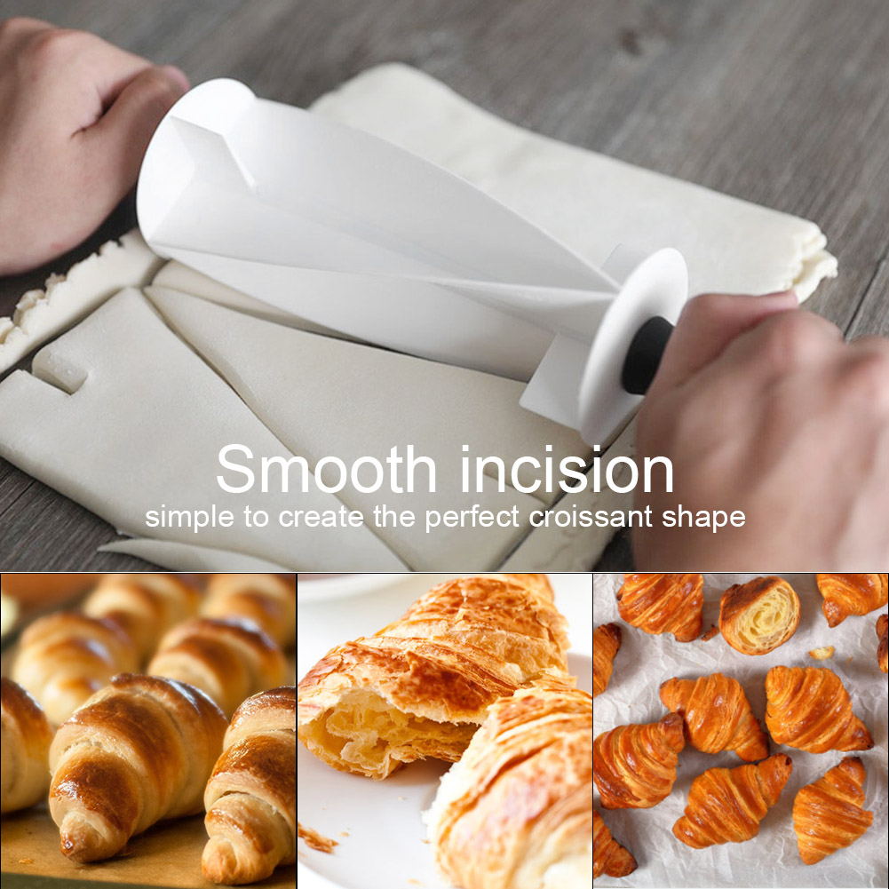 Teigrolle Für Croissants, Teigschneider Und Croissantklinge, Bäckereiwerkzeug Für Brot Und Gebäck, Blätterteigschneidewalze.