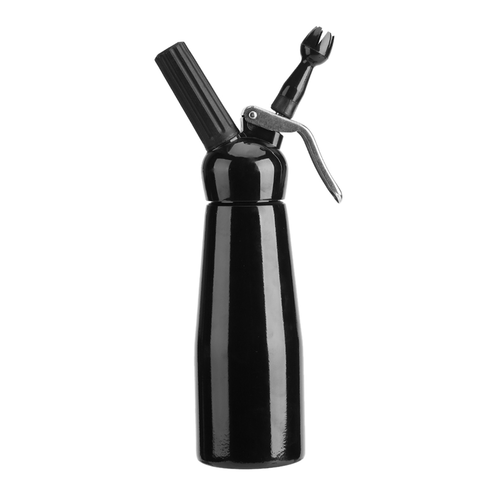 500 Ml Sahnespender Aus Schwarzem Aluminium, Sahnesiphon, Schaumkanone Für Desserts Und Butter, Wiederverwendbare Küchenpatrone
