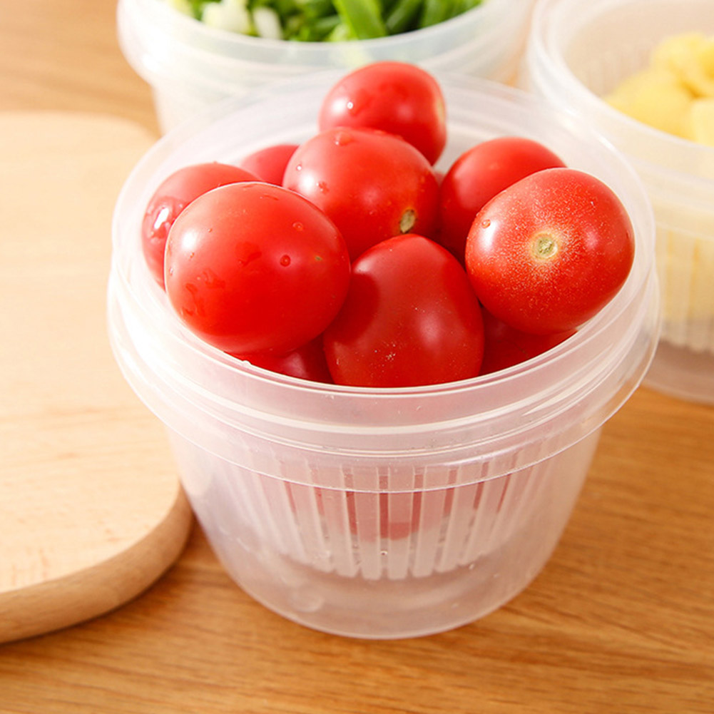 Doppellagiger Obst- Und Gemüseabtropfkorb, Waschsieb, Küchenutensil, Robustes Abtropfgitter