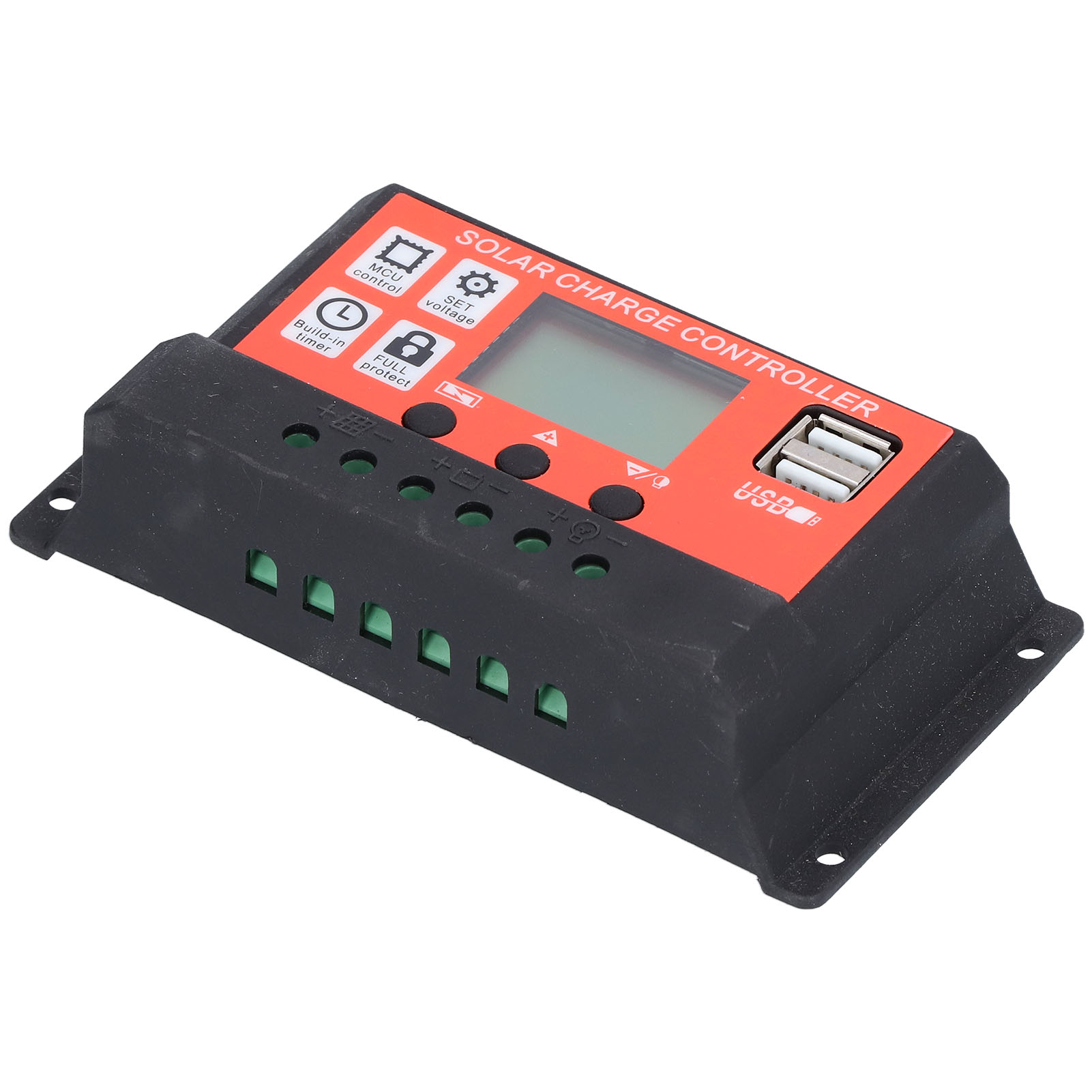 40a 12v/24v Pwm-solarladeregler, 6-stufiger Batterieregler Mit Lcd-anzeige, Photovoltaikmodul Für Solaranlagen