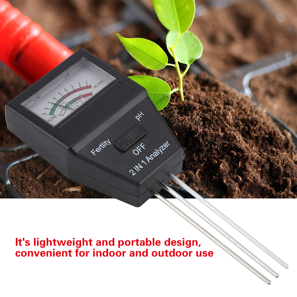 2-in-1 Bodenfeuchtigkeits- Und Ph-tester Für Pflanzen, Nutzpflanzen, Blumen, Gemüse Und Gärten