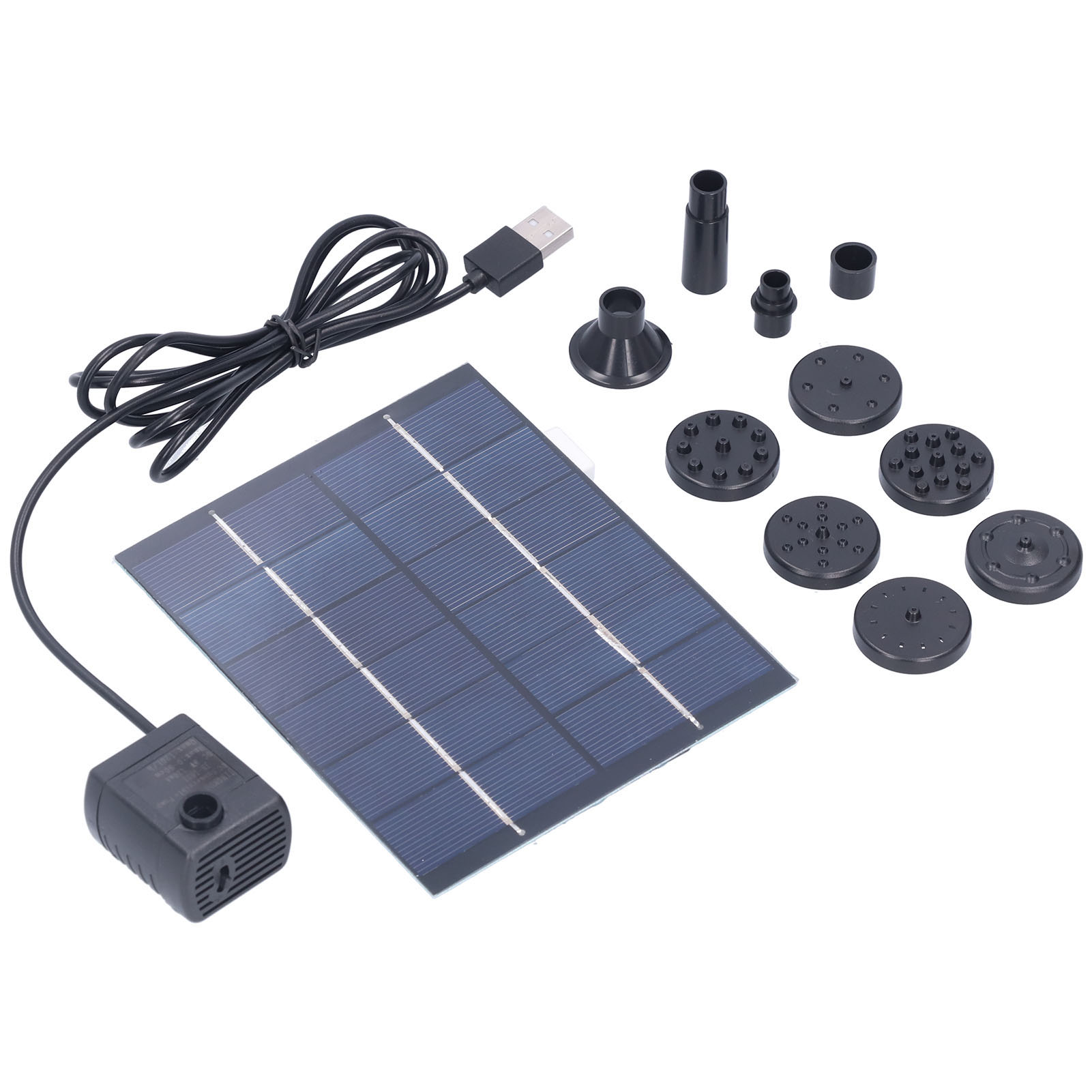2-watt-solarbrunnen Mit Wasserpumpe Und Solarpanel, Set Für Gartenteiche, Gartendekoration, Kabellos