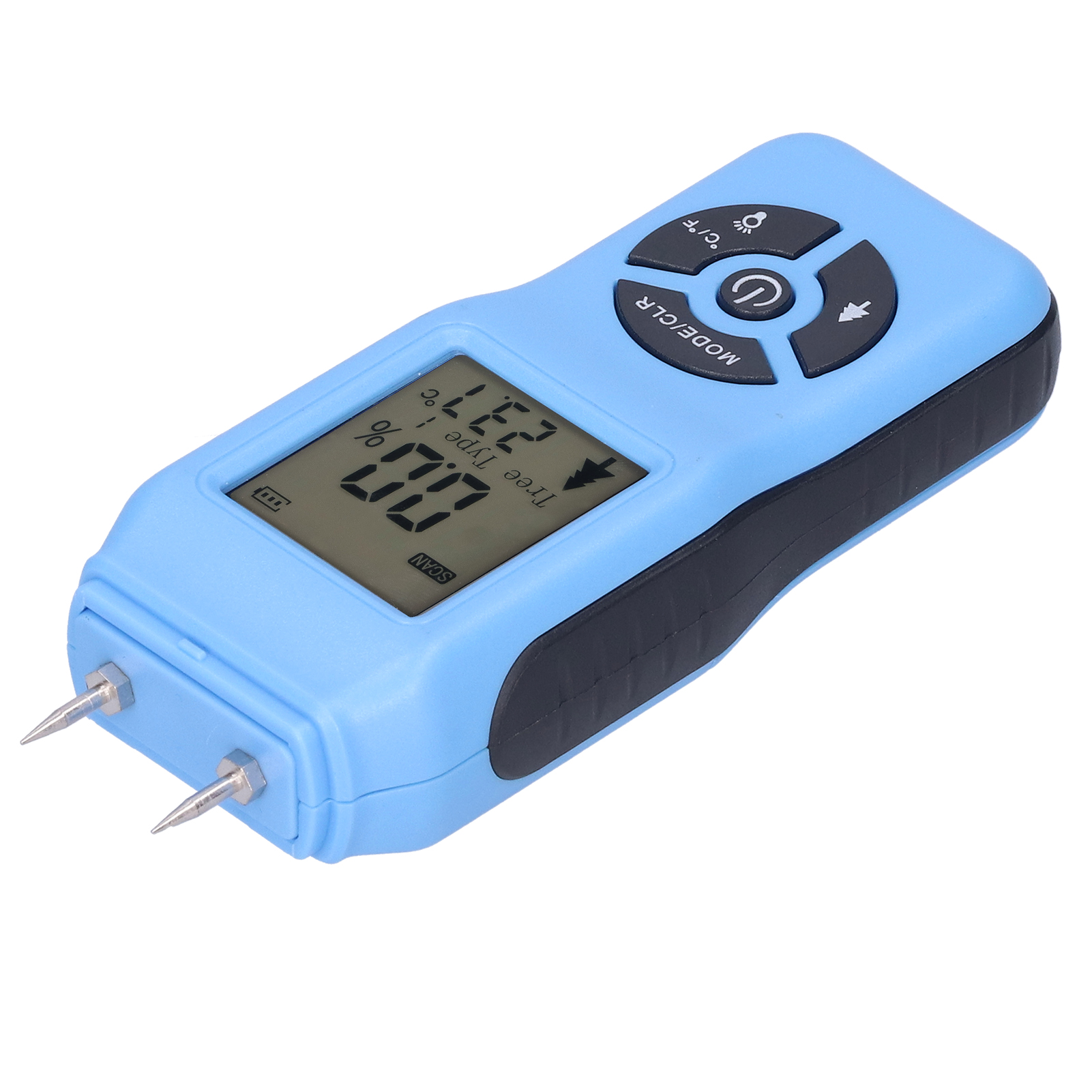 Tragbares Digitales Lcd-feuchtemessgerät Für Holz, Handliches Zubehör-feuchtemessgerät (blau)