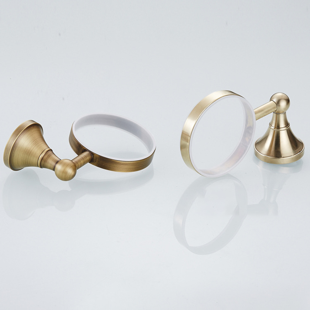 Luxuriöses Europäisches Wc-bürstenhalter-set Aus Antiker Bronze Zur Wandmontage – Badezimmeraccessoires Aus Messing