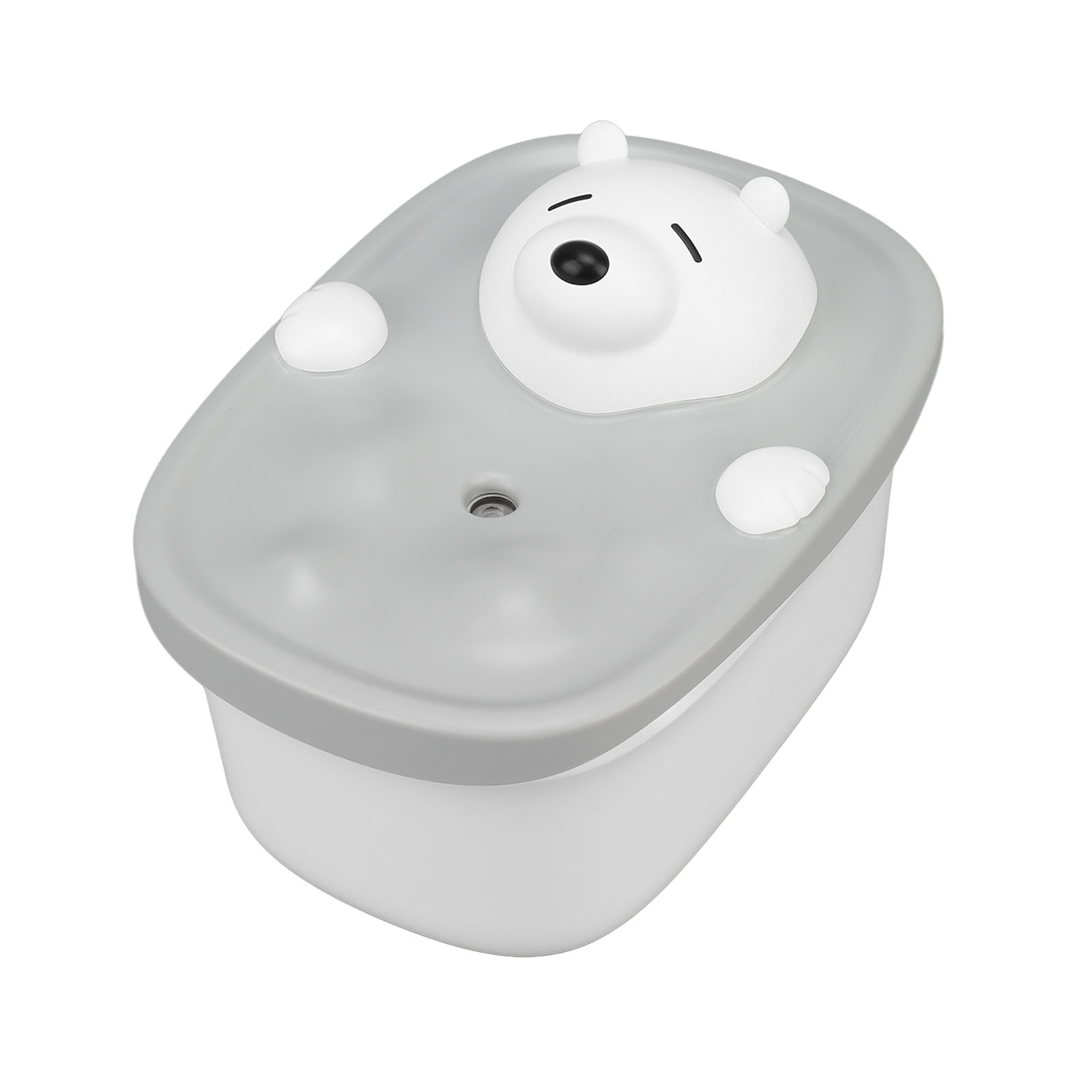 450 Ml Mini-tisch-luftbefeuchter In Bärenform, Usb-ladefunktion, Grau