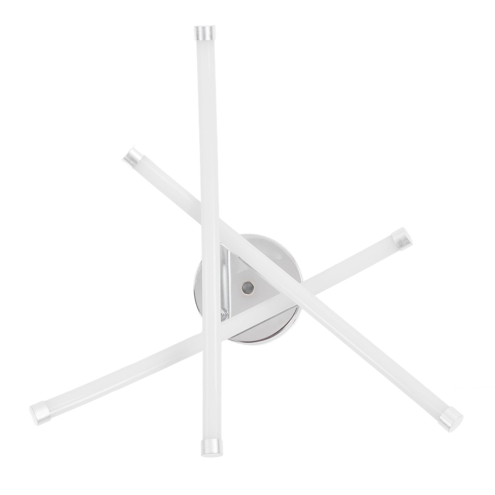 Gabelförmige Deckenleuchte Aus Aluminium, Silberfarben, Led, 3 Gebogene, Warmweiße Lampen Mit Treiber Für Wohnzimmer, Küche, Schlafzimmer, 85–265 V