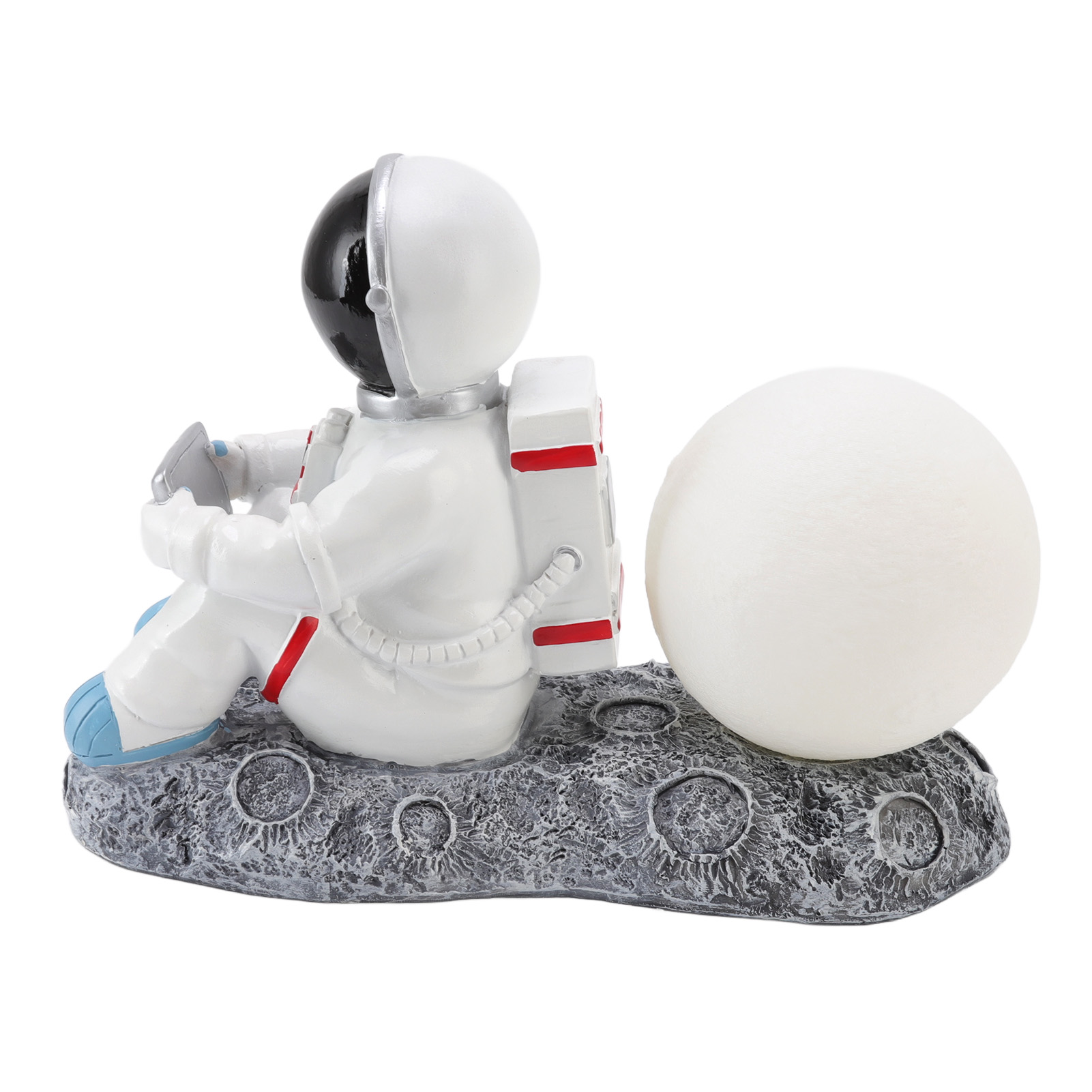 Astronauten-mond-nachtlicht Led-dekoration Aus Kunstharz, Nachtlicht In Form Eines Astronauten, Der Dem Mond Den Rücken Zuwendet