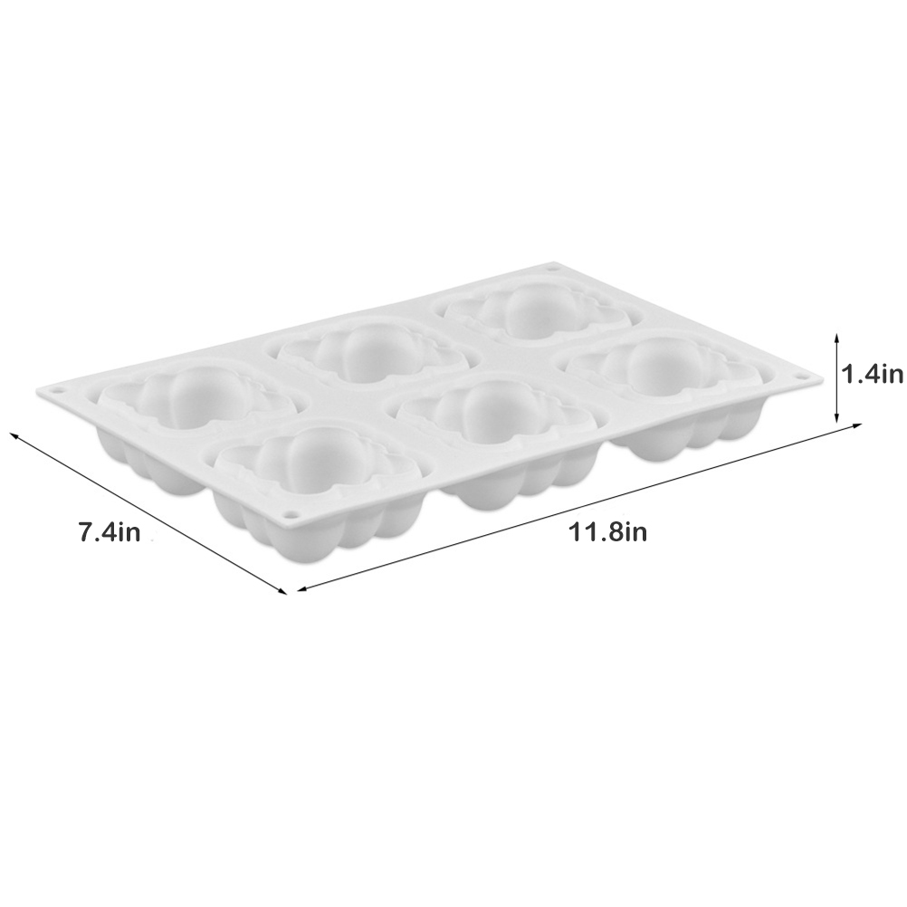 Silikon-mousseform Mit 6 Mulden, 3d-wolkenkuchenform, Blasenform Zum Backen