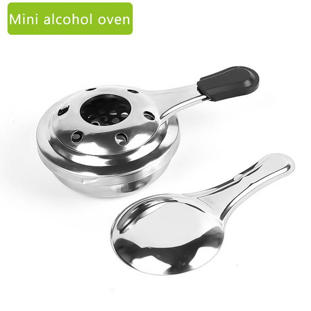 Picknick-mini-spirituskocher Aus Edelstahl, Tragbar, Mit Griff, Spirituskocher-set, Outdoor-camping-werkzeug