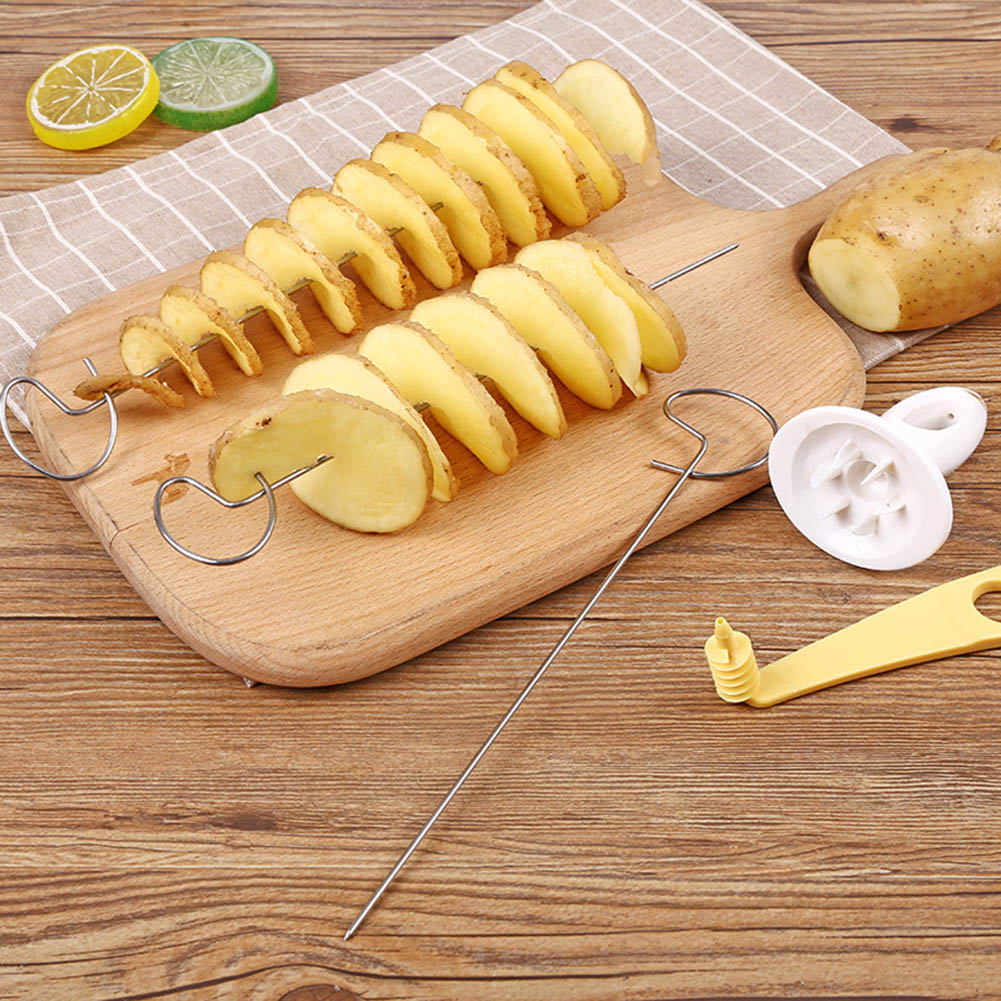 Manueller Kartoffelschneider, Drehbar, Aus Edelstahl Und Kunststoff, Spiralförmiger Kartoffelreibe-schneider, Diy-kartoffelreibe-werkzeug