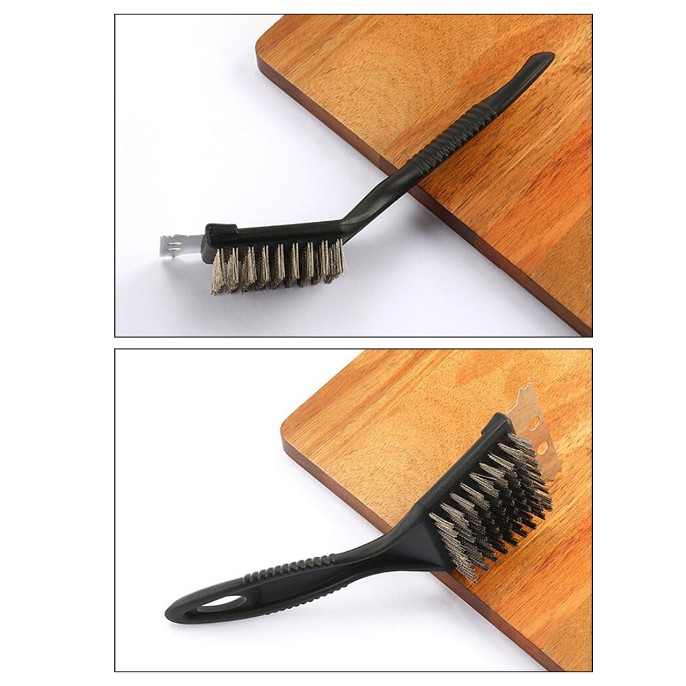 2 Stück Grillbürsten Mit Edelstahlborsten, Reinigungsbürsten, Schaber Für Grills