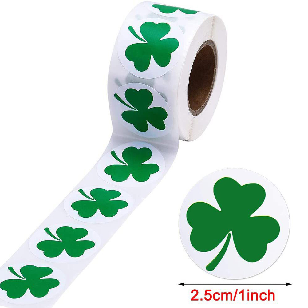 St. Patrick's Day Aufkleber, Kleeblatt-aufkleber, Selbstklebende Etiketten, Basteldekoration, Kleeblatt-etiketten