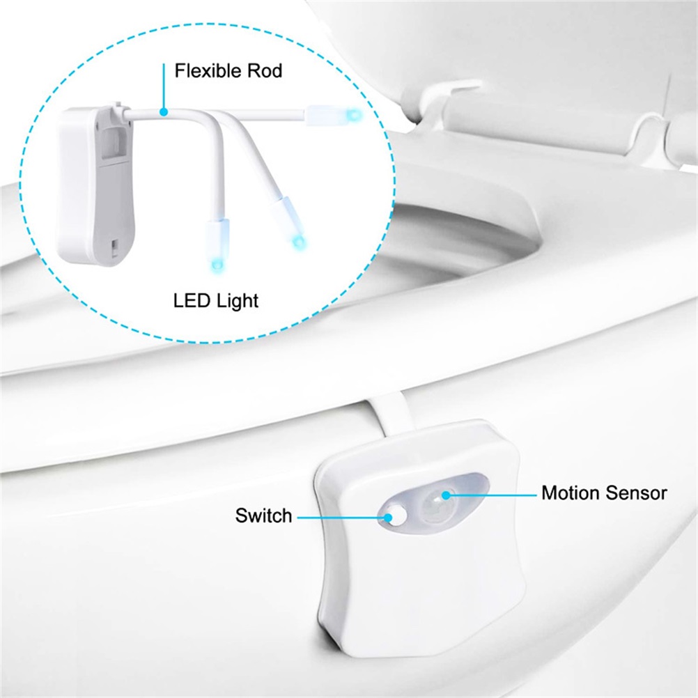 Automatische Led-toilettenlampe Mit 8 Farben Und Körpersensor Für Badezimmer
