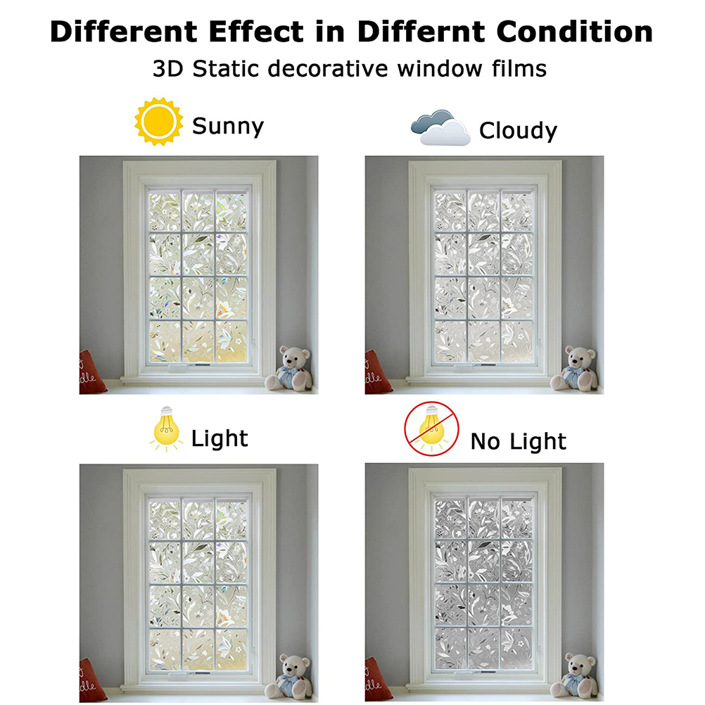 Fensterfolie, Statisch Haftende Dekorfolie, Milchglasfolie Für Sonnenschutz