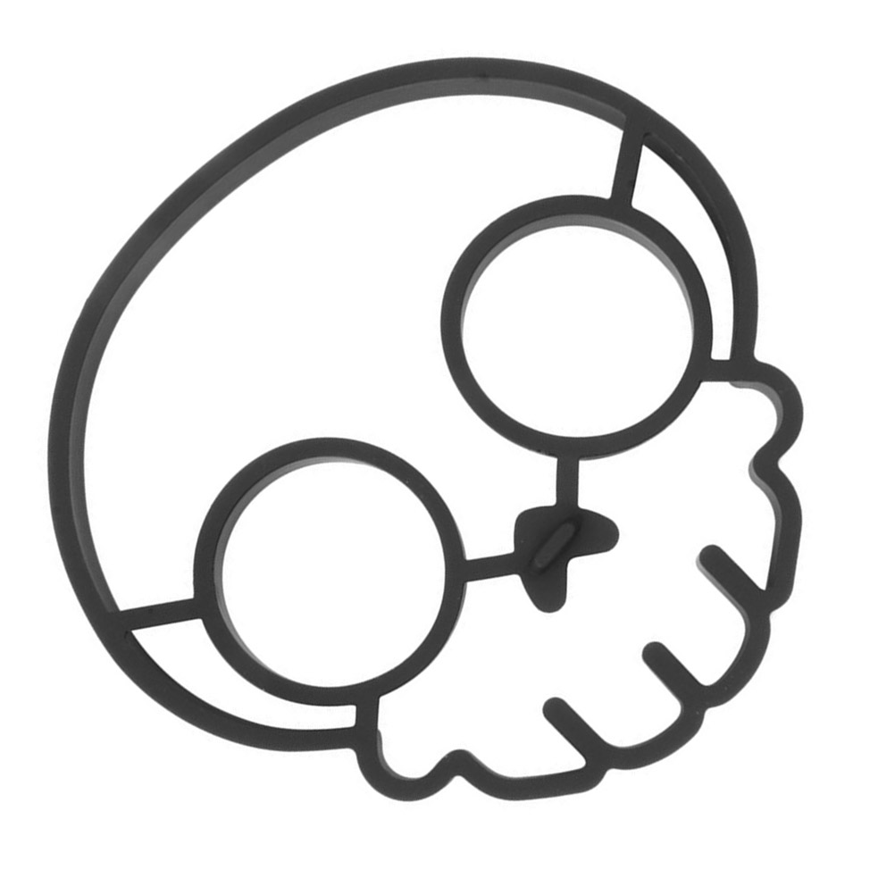 Lustige Spiegelei-form Mit Skelettkopf Aus Silikon, Antihaftbeschichtet, Kreativer Pfannkuchenform-ring