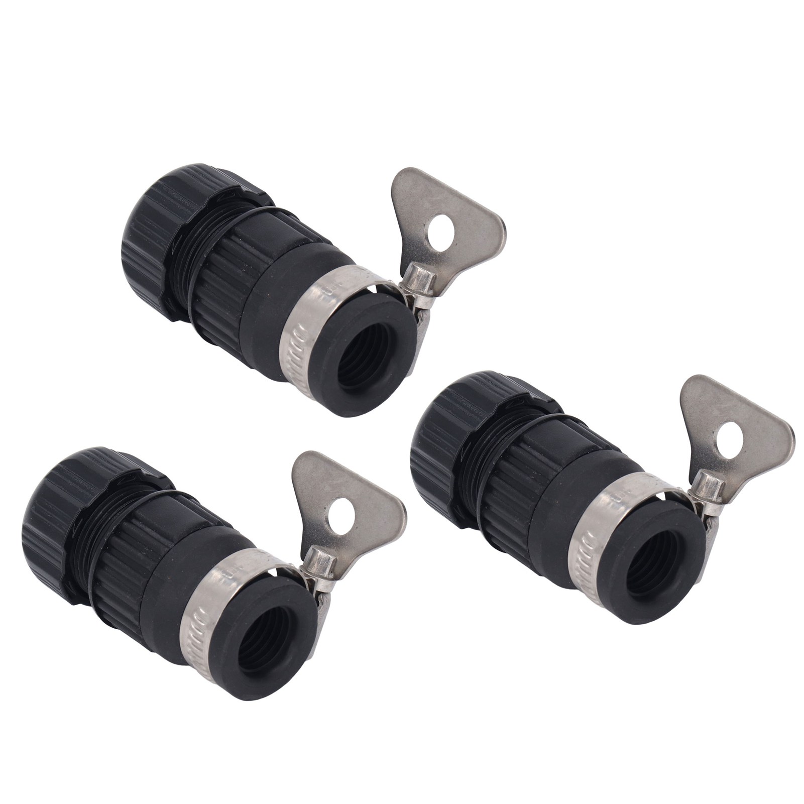 3-teiliges Set Wasserhahn-anschlussadapter Aus Pp-edelstahl Für Garten- Und Autowaschanlagen Mit Klemme, Außendurchmesser 16–18 Zoll