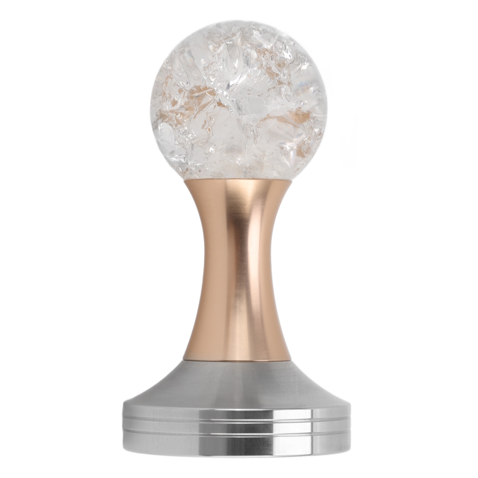 Kristallkugel-kaffee-flachstampfer, Edelstahlfuß, Pulverhammer Für Kaffeezubehör, Gold, 53 Mm