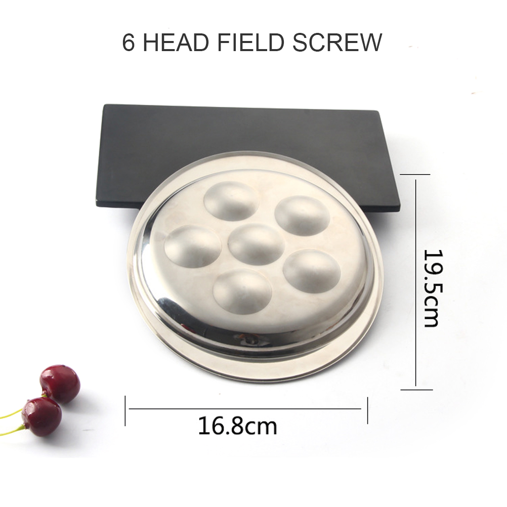 Edelstahl-schneckenteller-set, Escargot-essset Mit 6 Fächern, Inklusive Zange Und Gabel