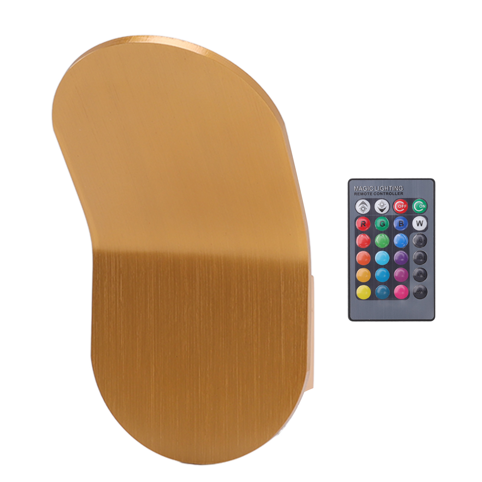 Led-wandleuchte Aus Aluminium, Schlichtes Design, Warmweißes Rgb-led-licht, Fernbedienung, Moderne Wandleuchte Für Büro, Schlafzimmer, Küche