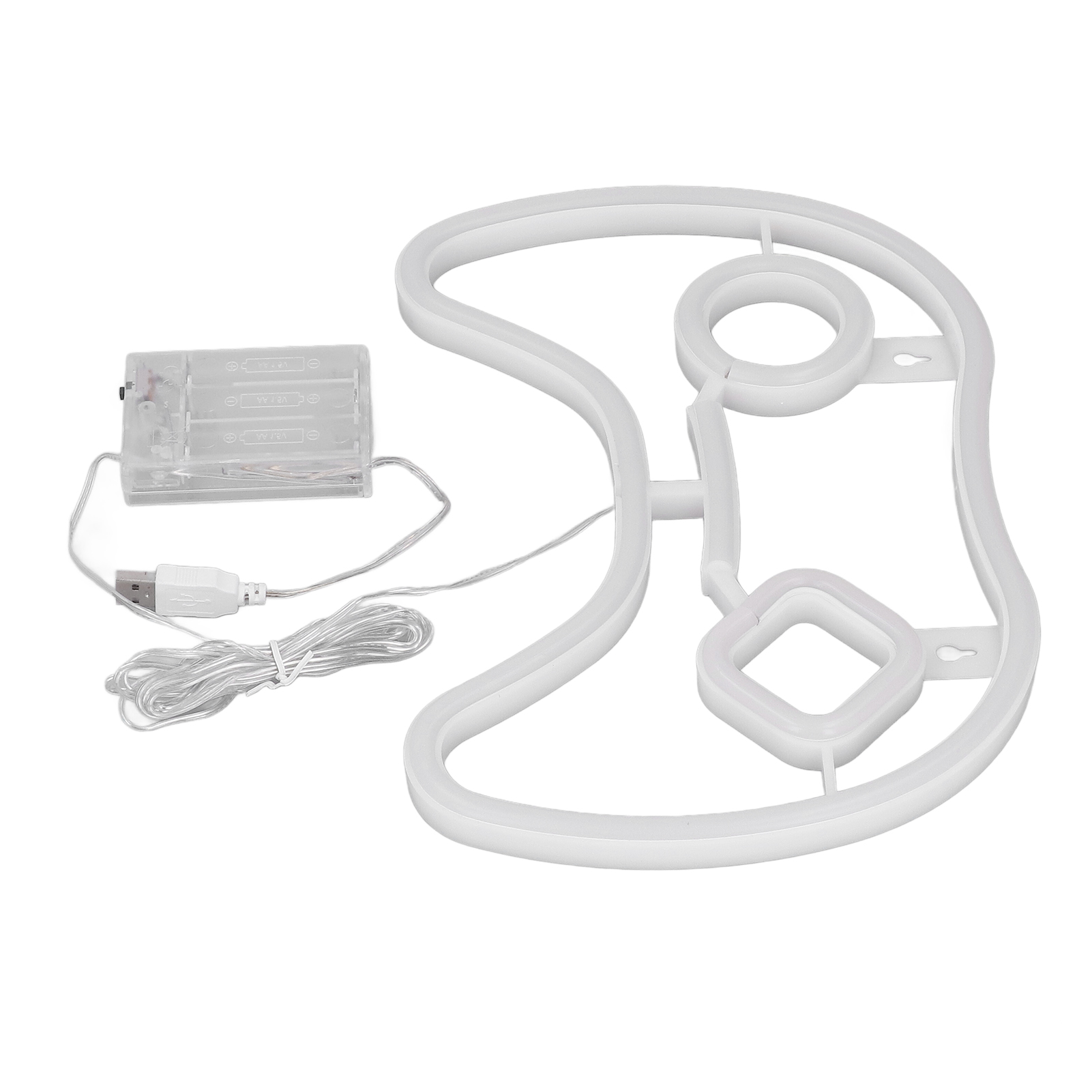 Led-neon-schild In Form Eines Gamecontrollers (28 X 19 Cm), Led-sicheres Pvc/abs-gehäuse, Batterie- Und Usb-betrieben, Ideal Für Schlafzimmer Und Partys