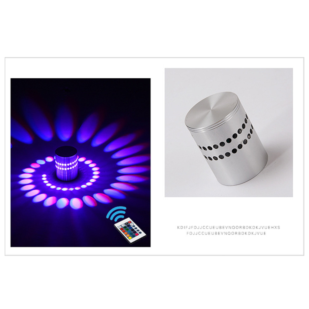 3w Rgb Led-wandleuchte Mit Spiralförmigem Loch Und Controller Für Ktv-bar-restaurant-dekoration