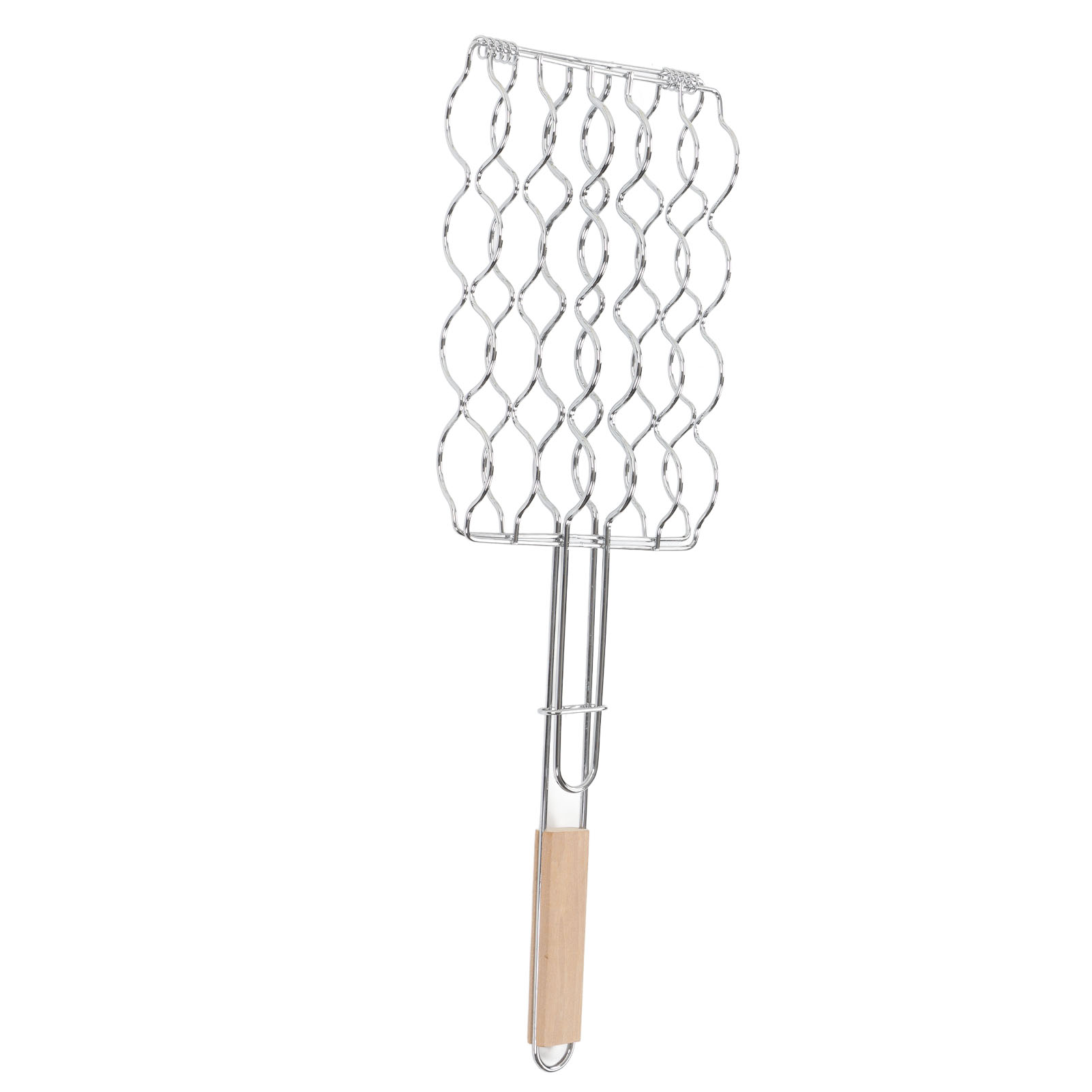 Maisgrillkorb Aus Edelstahl Mit Buchenholzgriff Für Gleichmäßige Hitzeverteilung, Fassungsvermögen Für 4 Maiskolben, Ideal Zum Grillen Beim Camping