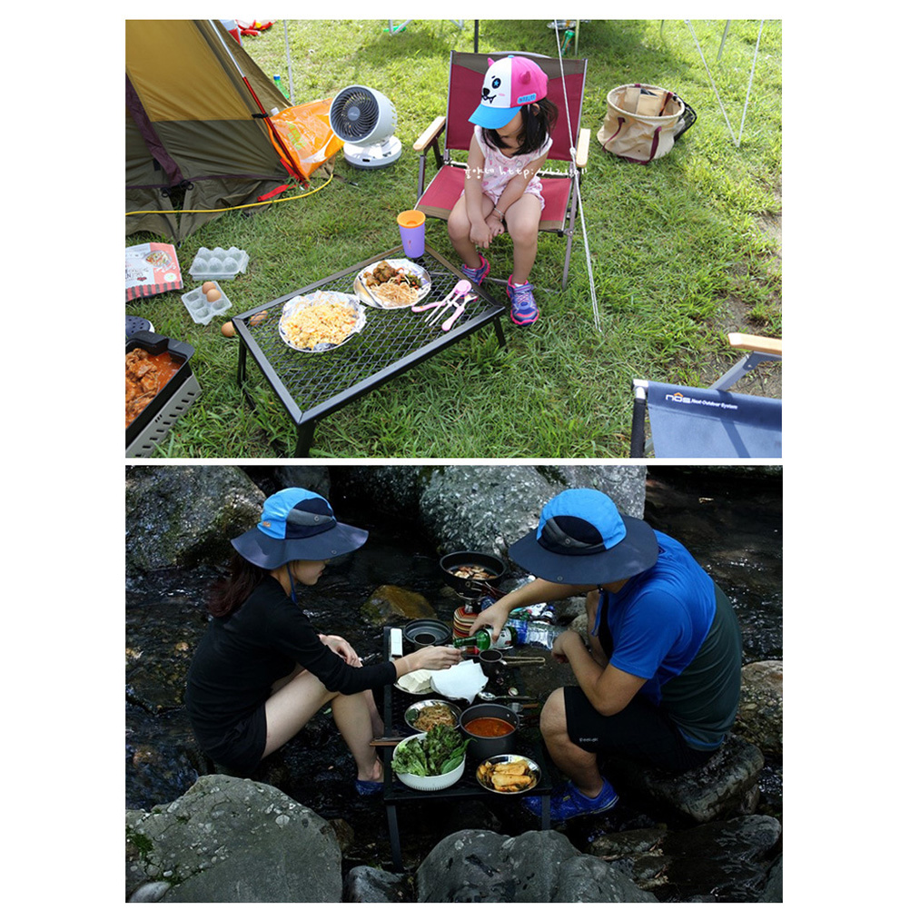 Klappbarer Campinggrill Mit Robustem Stahlrost, Tragbarer Grill Für Offenes Feuer Im Freien