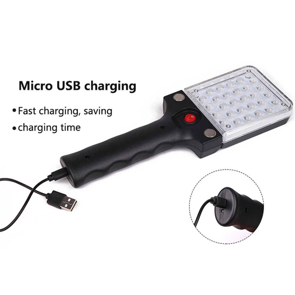 Wiederaufladbare Led-arbeitsleuchte, Tragbare Magnetische Taschenlampe, Inspektionslampe Für Autoreparaturen, Camping Und Notfälle