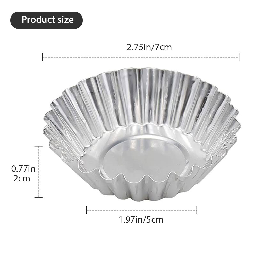 20 Mini-eierkuchenformen Aus Aluminium, Antihaftbeschichtet, Für Cupcakes Und Kuchen, Wiederverwendbar, Küchenbackformen