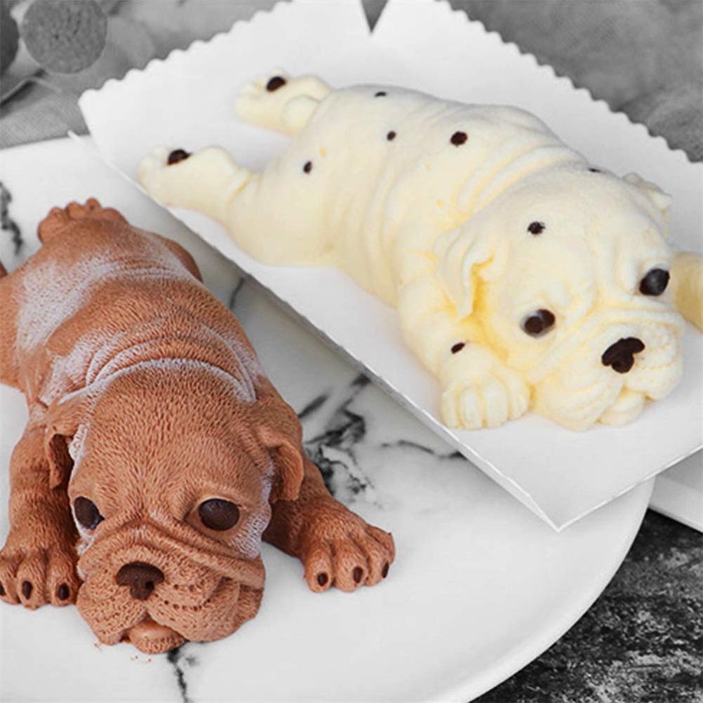 Silikonform Für Hunde, 3d-shar-pei-hundeform, Diy-kuchendekoration, Mousseform, Niedliche Schokoladen-, Gelee-, Eiscreme- Und Fondantformen