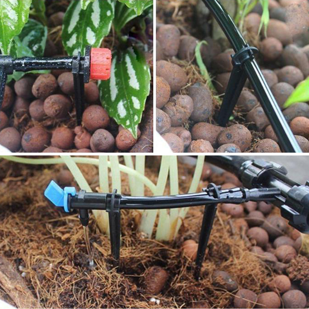 Tropfbewässerungsset, Pflanzenbewässerungsset Mit Verteilerschlauch, Verstellbaren Düsen, Nebelkühlung, Automatisches Bewässerungssystem Für Garten, Gewächshaus, Terrasse Und Rasen