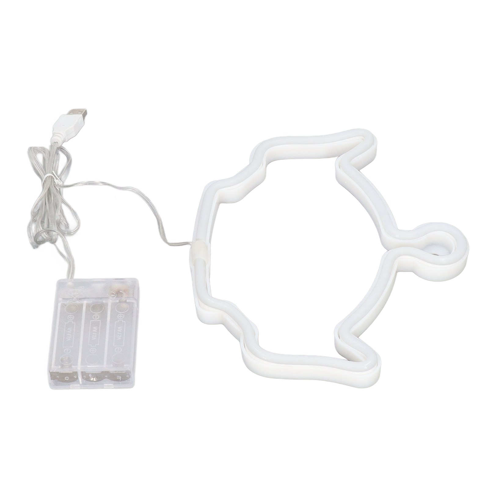 Led-neonlicht, Abs-pvc, Warmweißes Licht (200 Lm), Wasserdicht, Batteriebetrieben, Usb-wiederaufladbar, Nachttischlampe