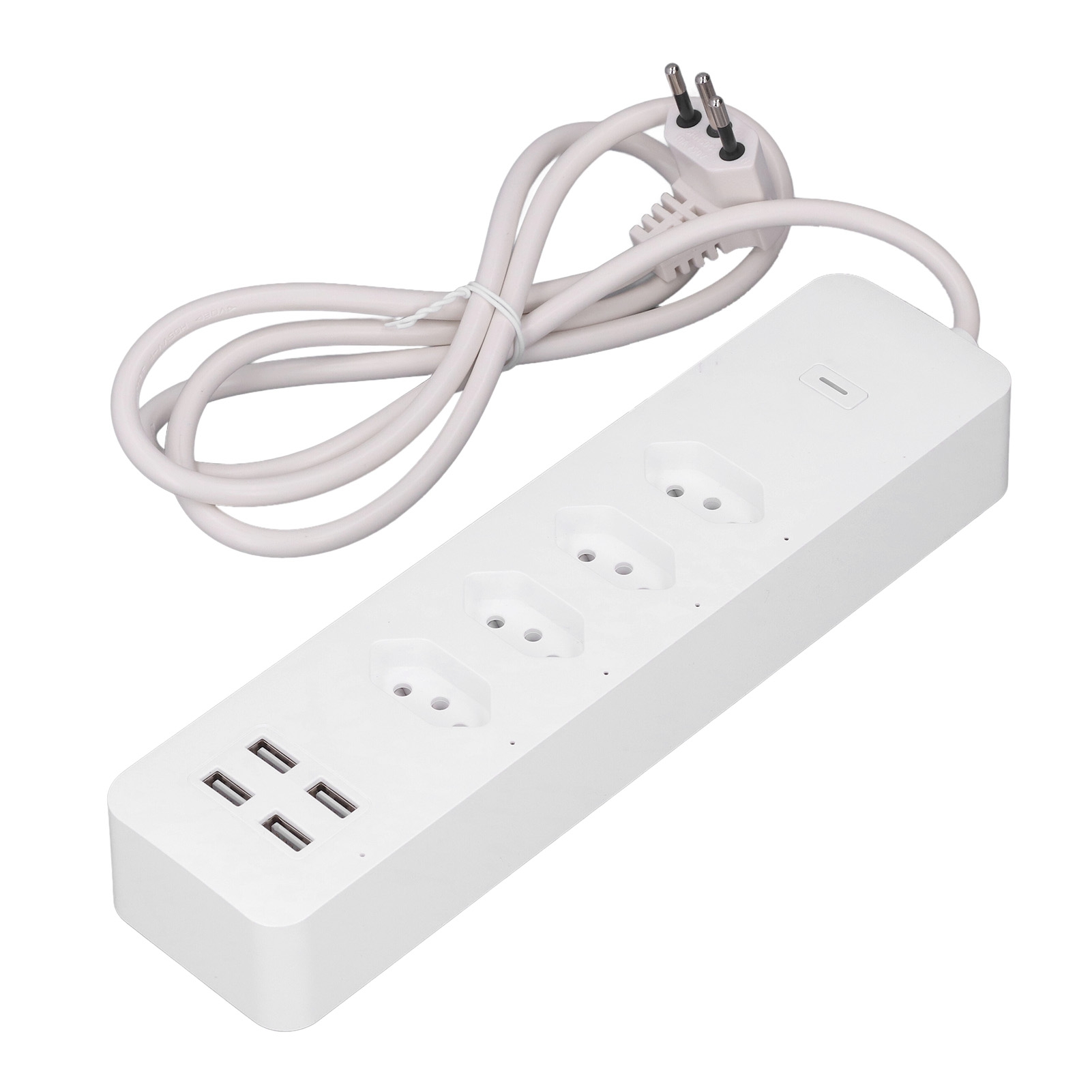 Intelligente Steckdosenleiste Für Tuya Wifi Mit Überspannungsschutz (2500 W), 4 Einzeln Steuerbaren Steckdosen Und 4 Usb-anschlüssen (10 A, 250 V, Brasilianischer Stecker).