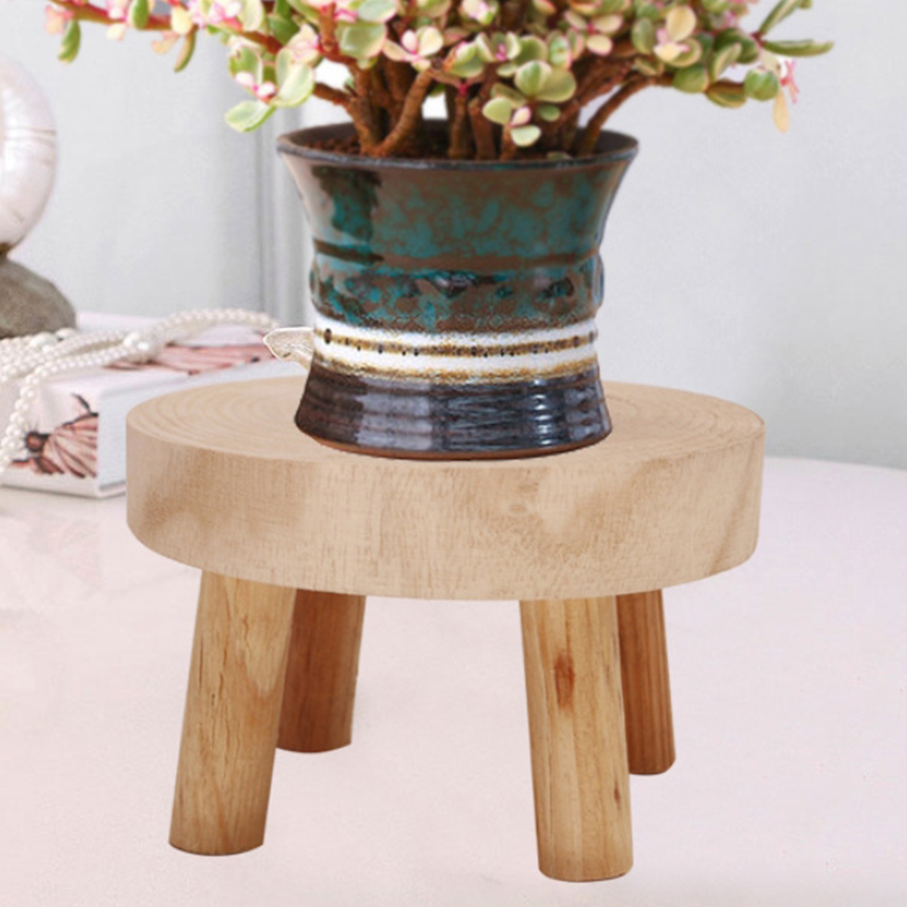 Pflanzenständer Aus Holz, Mini-blumentopfständer, Holzhocker, Blumentopfhalter Aus Holz