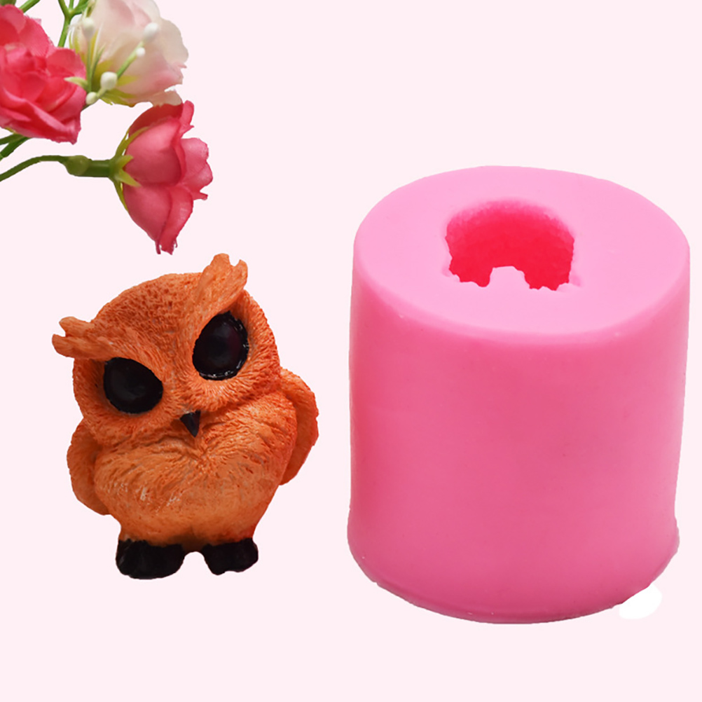 3d-eulen-kerzenform, Fondant-silikonform, Wiederverwendbar, Sicher, Zum Dekorieren Von Kuchen, Schokolade, Fondant Und Süßigkeiten
